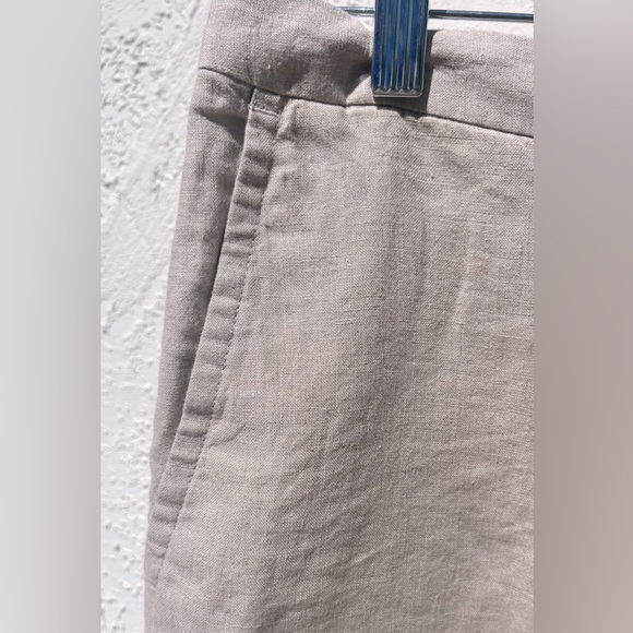 Eileen Fisher Linen Shorts, Size 8, Undyed Natural Colour, 100% Organic Linen - Picture 4 of 7